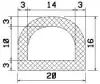 25702/EPDM65 D-profil