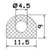 25553/EPDM65 D-profil