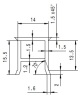 Profil 17/15,5x17/14mm, PVC 70, ern, drka 14mm