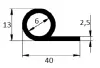 nepouvat,   40x13x6mm EPDM 70