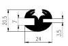 24x20,5/7/3,5 mm EPDM 70