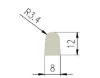 12x8mm, D-profil, Silikon 65, ed