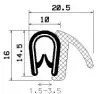 0146/ mikroporzn EPDM/PVC s kovovou vstuhou