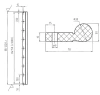 profil 78x30/15x1220mm EPDM 75