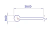 38/30x8x1,3mm, PVC 55, ern