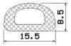 25497/EPDM65 D-profil