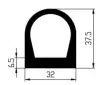 37,5/6,5x32mm EPDM 70