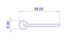 38/30x8x1,3mm, TPE 65, ern