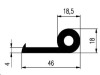 46x18mm NBR/NR 58 s otvorem-Profil nota