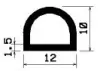 1758/D-EPDM D-profil