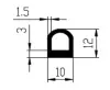 12x10/1,5mm, EPDM 45, ern