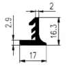 17x16,3/2,9mm EPDM70 - sprov