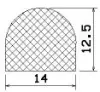 50360/mikrop. EPDM D-profil