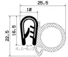 0182/mikroporzn EPDM/EPDM s kovovou vstuhou