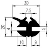 30x20/5/4mm EPDM 70