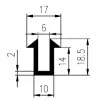 14x10x6mm EPDM 70 Profil-U