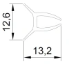 Profil 13,2x12,6mm, EPDM 60, ern