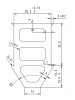 49x32,2x500mm, PVC 70, ern, profil drka 28mm, 