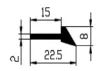 22,5x8/2mm, NBR 60, ern - sprov