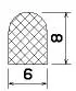 25315/mikrop.EPDM D-profil