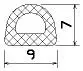 25496/EPDM65 D-profil