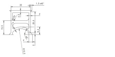 Profil 25x25mm, PVC 70, ern