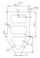 52,5x32,2mm, PVC 70, ern, drka 28mm